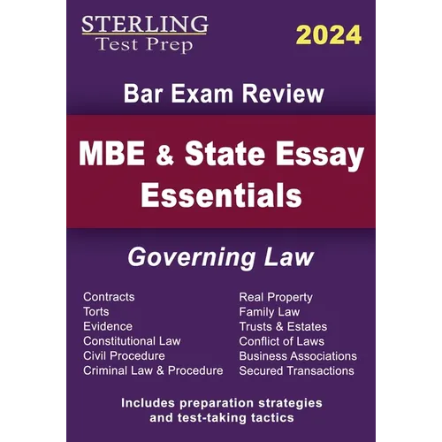 MBE and State Essay Essentials: Governing Law for Bar Exam Prep - Paperback