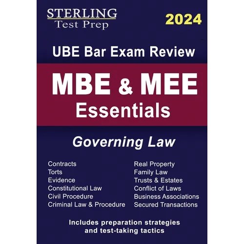 MBE & MEE Essentials: Governing Law for UBE Bar Exam Review - Paperback