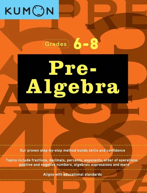 Kumon Grades 6-8 Pre-Algebra - Paperback