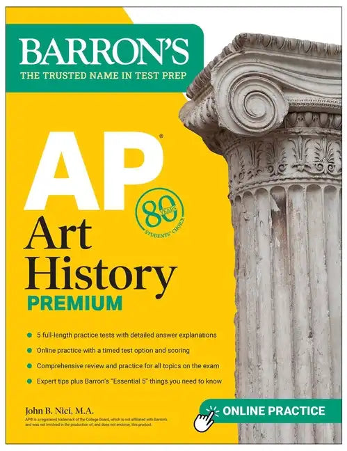 AP Art History Premium, Sixth Edition: Prep Book with 5 Practice Tests + Comprehensive Review + Online Practice - Paperback