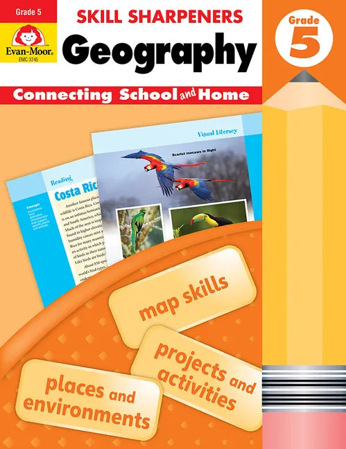 Skill Sharpeners: Geography, Grade 5 Workbook - Paperback