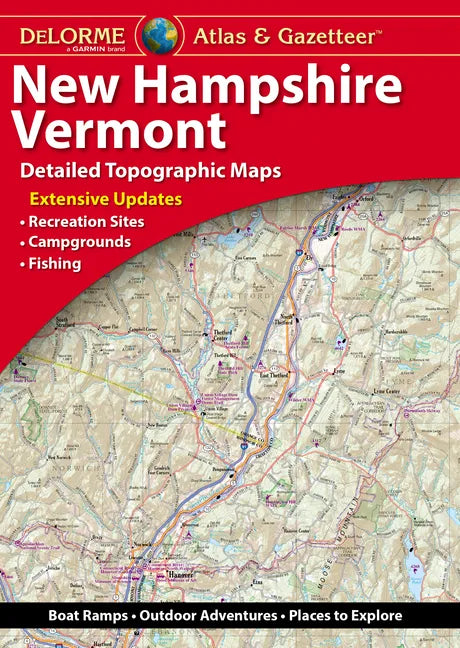 Delorme Atlas & Gazetteer: New Hampshire, Vermont - Paperback